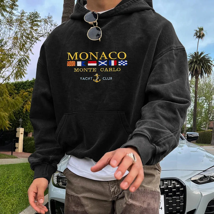 Vintage Monaco Monte Carlo Yacht Club Hoodie - DUVAL