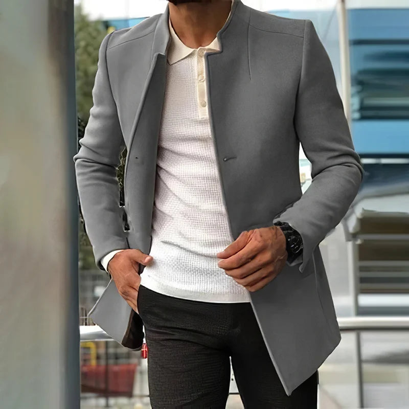 Solid Color Stand Collar Casual Fashion Short Coat - DUVAL