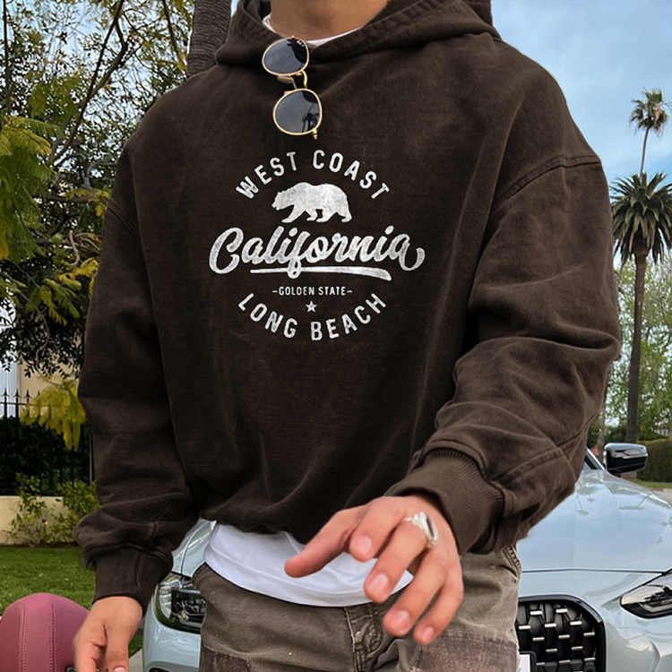 Vintage Oversized "California" Print Sweatshirt