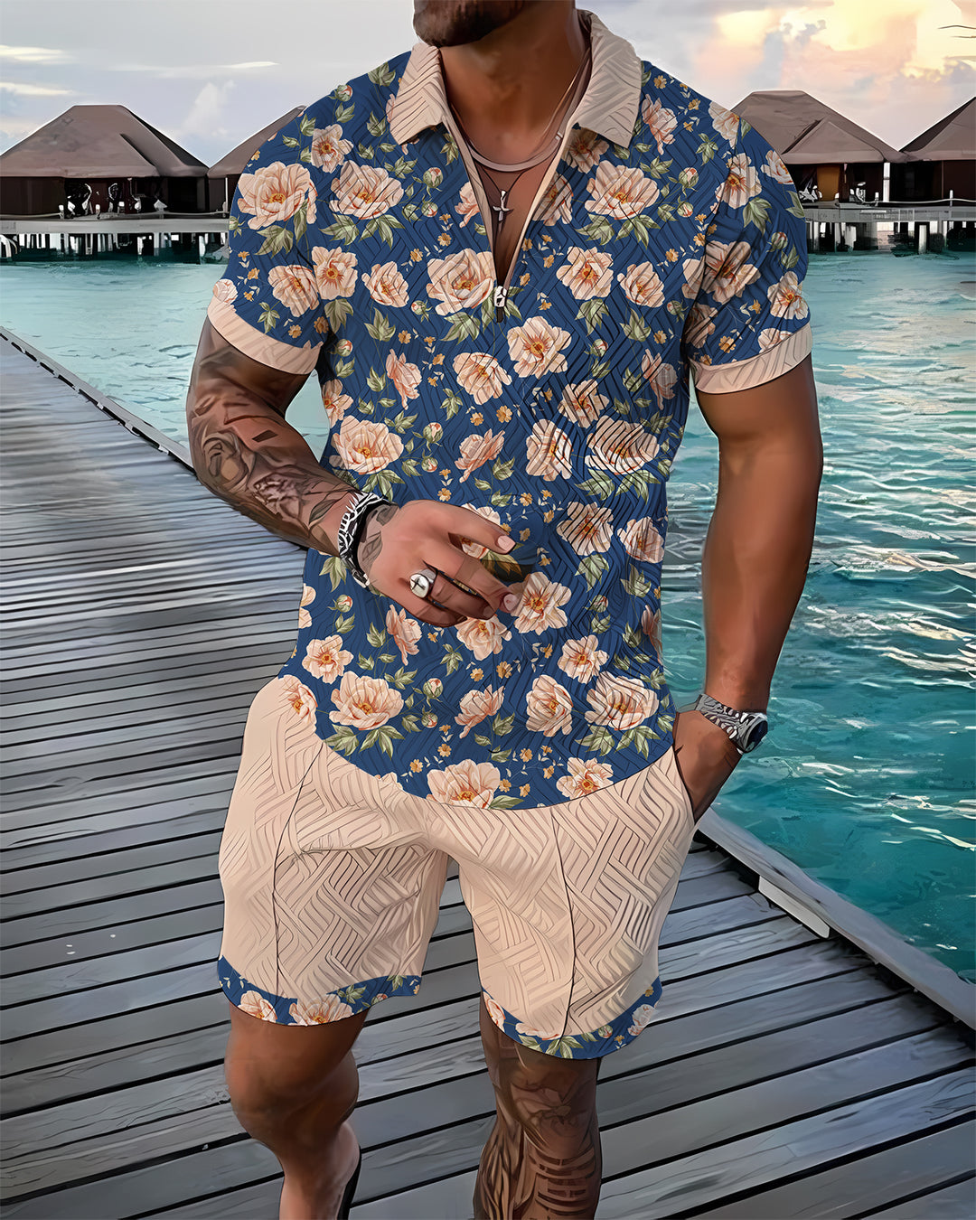 Marigold Polo Shirt And Shorts Co-Ord - DUVAL