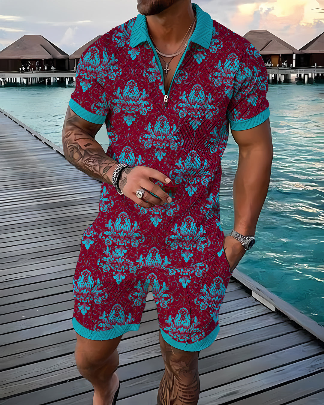 Azalea Polo Shirt And Shorts Co-Ord - DUVAL