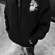 Fashion Oversized Casual Print Sweatshirt Hoodie - DUVAL