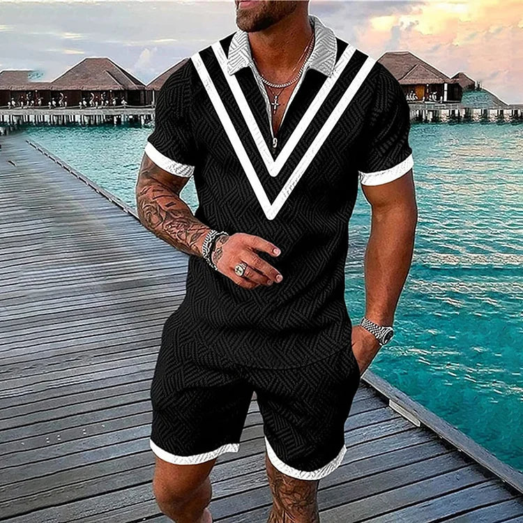 Seaside Odyssey Polo Shirt And Shorts Co-Ord - DUVAL