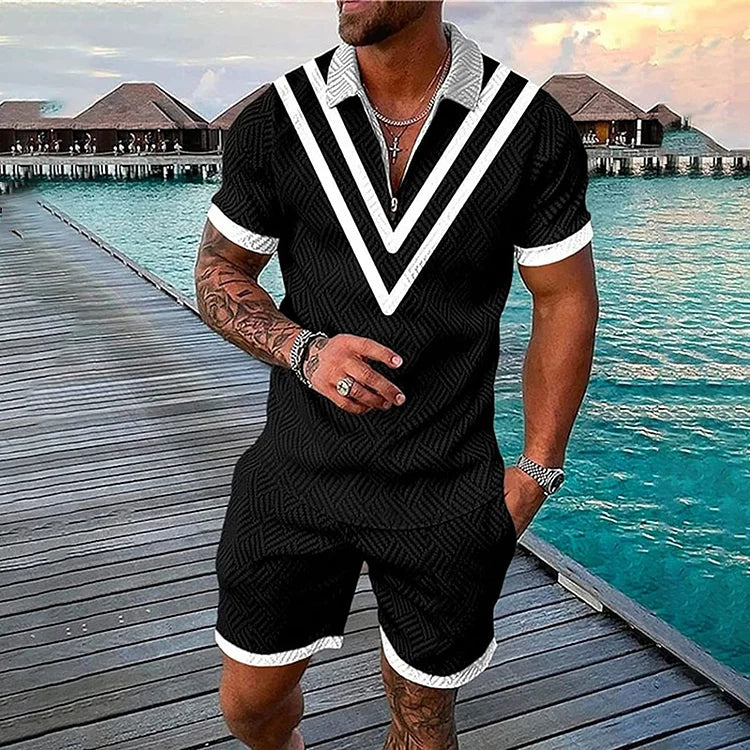 Seaside Odyssey Polo Shirt And Shorts Co-Ord