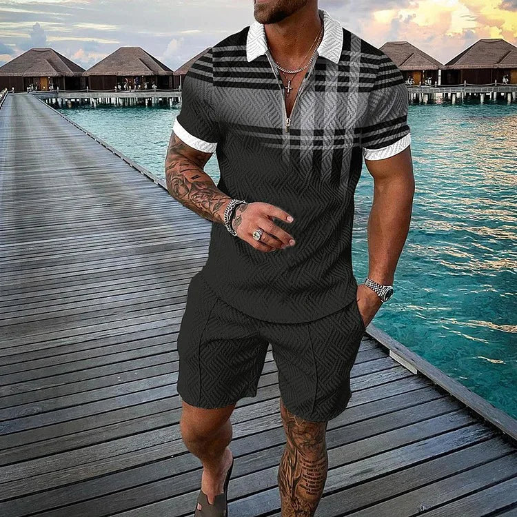 Sargon Polo Shirt And Shorts Co-Ord - DUVAL