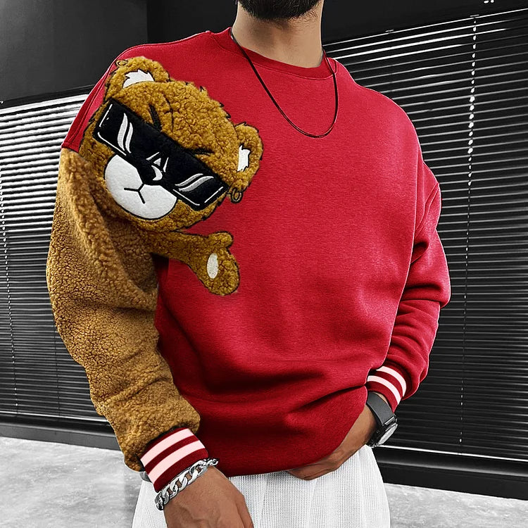 Men'S Teddy Bear Oversized Sweatshirt