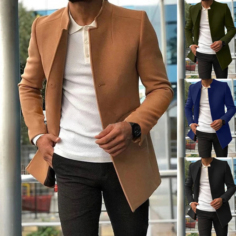 Solid Color Stand Collar Casual Fashion Short Coat - DUVAL