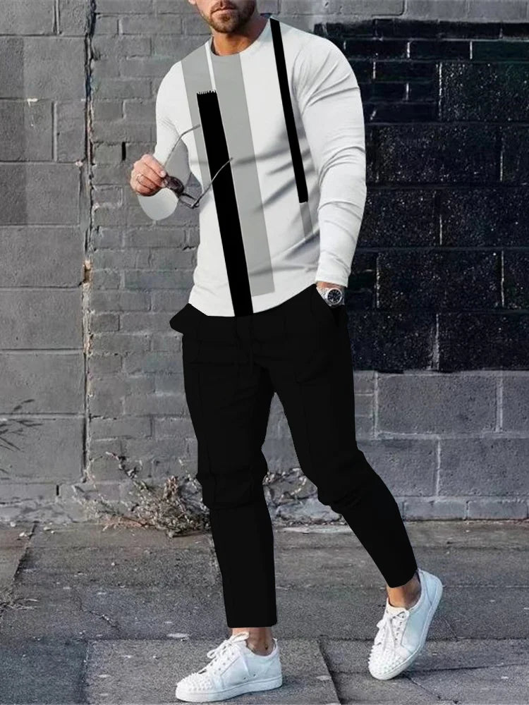 Long Sleeve Casual Two-piece Set - DUVAL