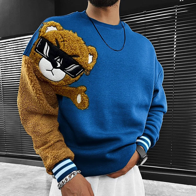 Teddy Bear Oversized Men'S Sweatshirt