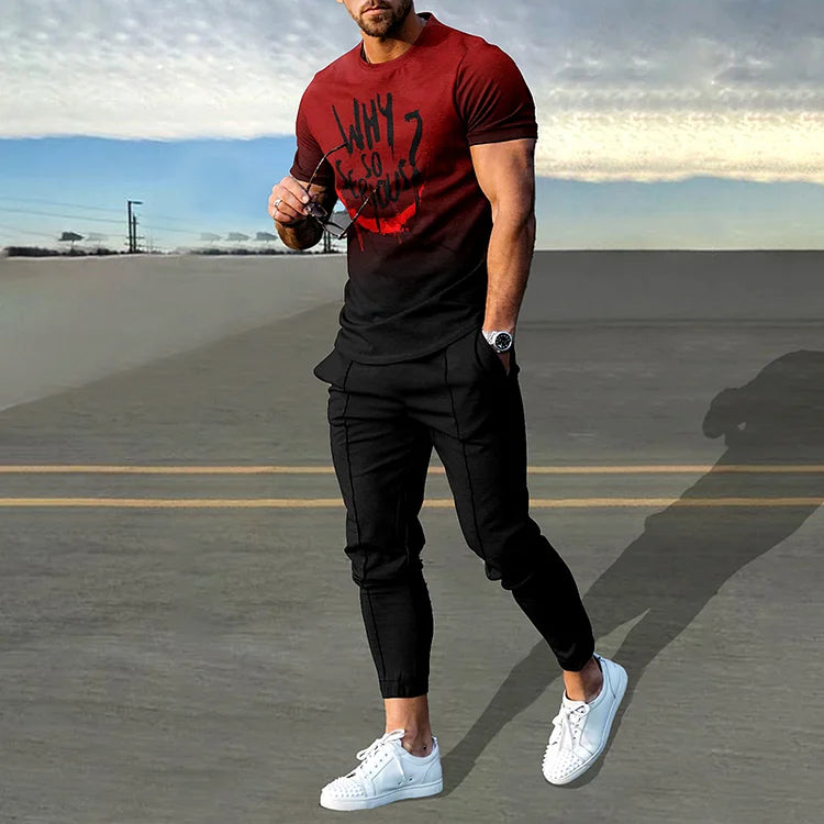 Short Sleeve Casual Two-piece Set - DUVAL