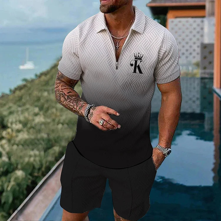 Tiberius Polo Shirt And Shorts Co-Ord - DUVAL