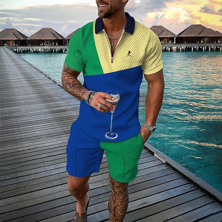 Shoreline Polo Shirt And Shorts Co-Ord - DUVAL