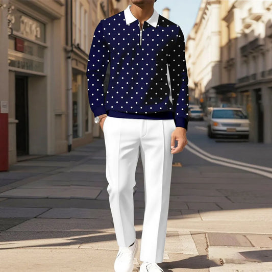 Modern Quarter Zip Two-Piece Set