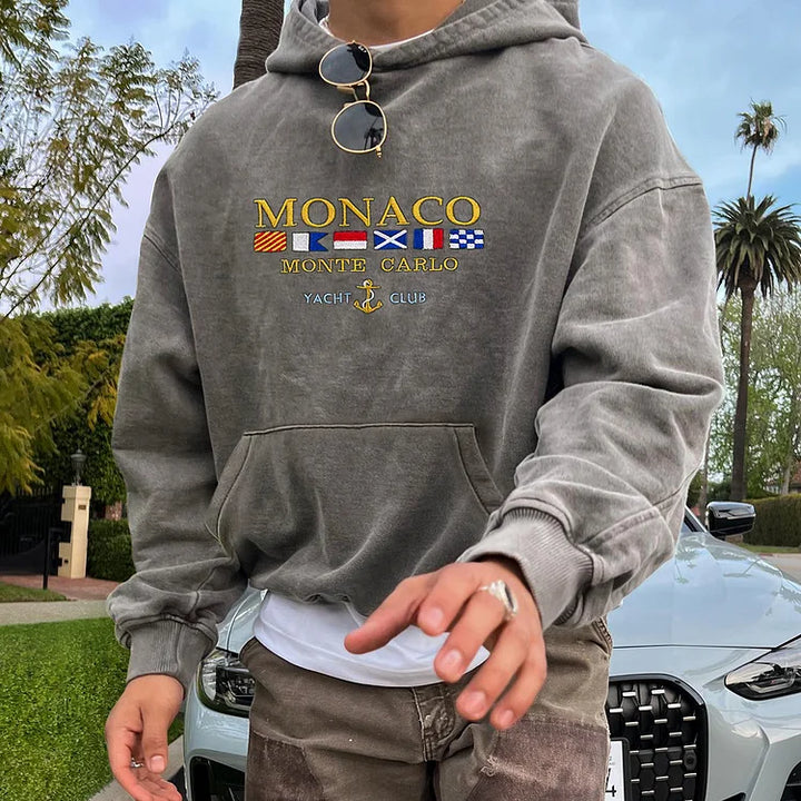 Vintage Monaco Monte Carlo Yacht Club Hoodie - DUVAL