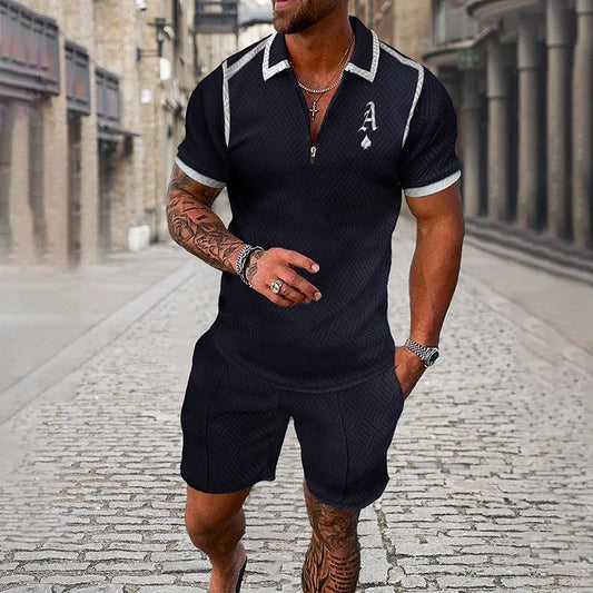 Ace of Spades Polo Shirt And Shorts Co-Ord