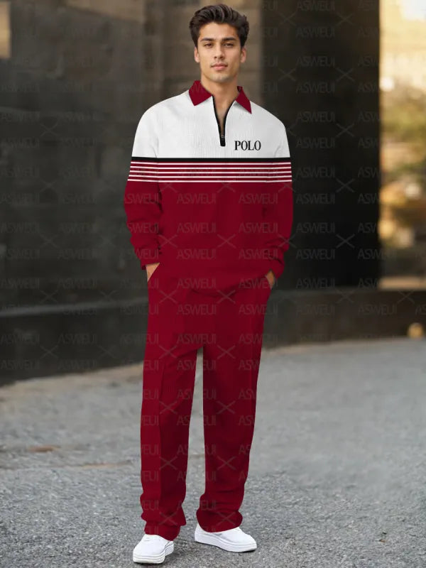 Long Sleeve Zipper Two-piece Set - DUVAL