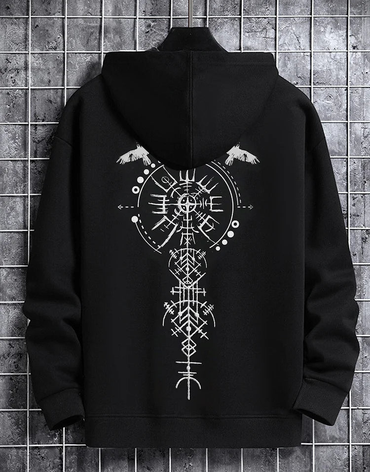 Valkyrie Vintage Spell Raven Totem Hoodies