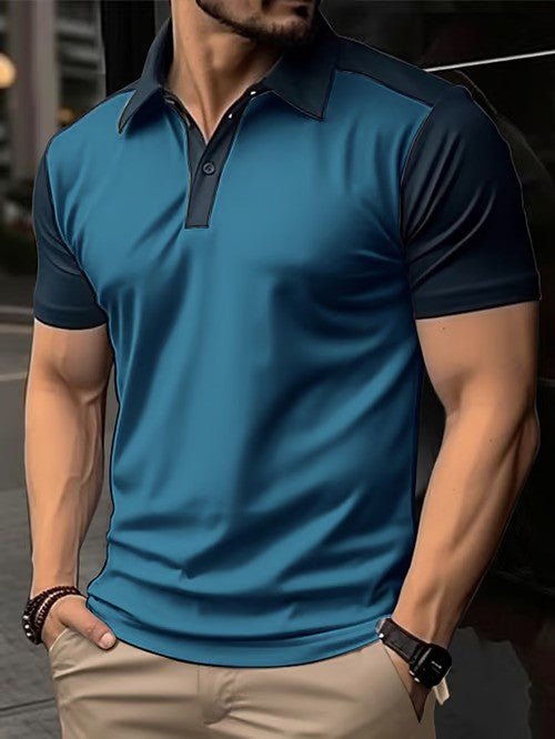 Casual Color Contrast Polo