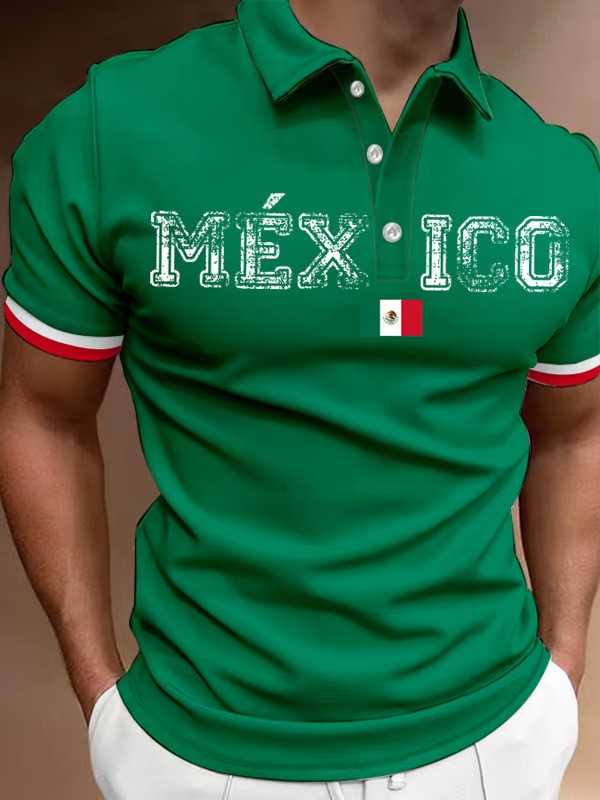 Mexican Independence Day Printed Polo Shirt