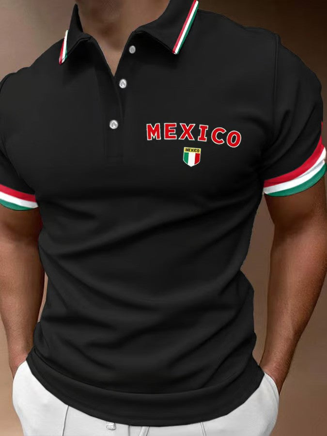 Mexican Independence Day Printed Polo Shirt