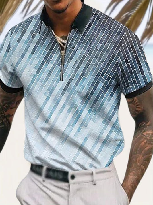 Resort Style Print Polo Shirt