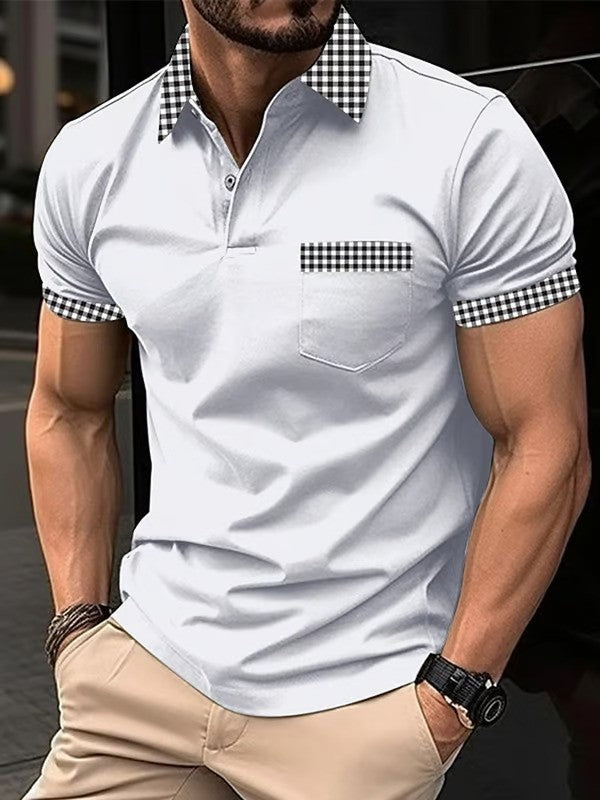 Casual Color Contrast Polo