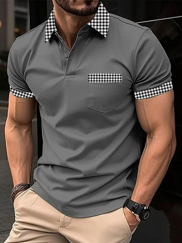 Casual Color Contrast Polo