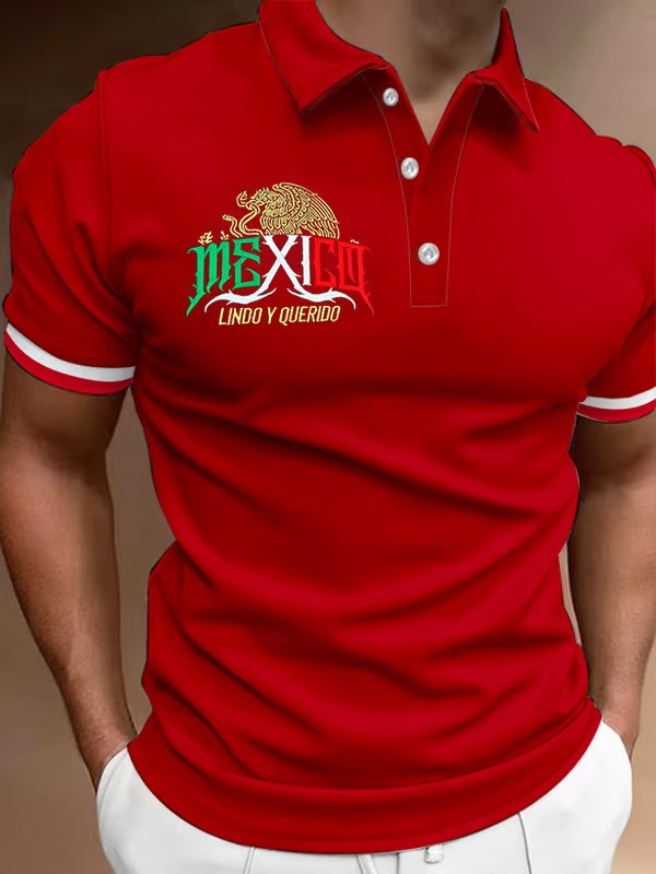 Mexican Independence Day Printed Polo Shirt