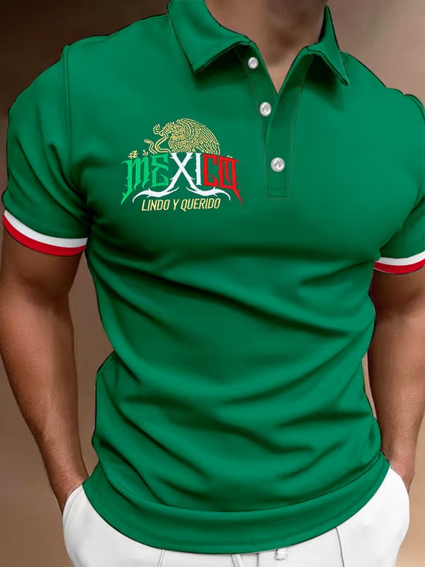 Mexican Independence Day Printed Polo Shirt