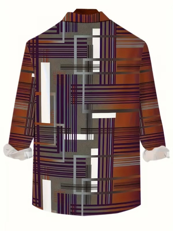 Trendy Business Striped Zipper Polo Shirt - DUVAL