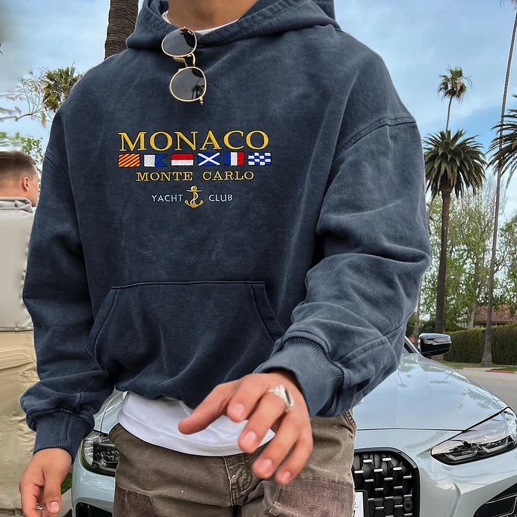 Vintage Monaco Monte Carlo Yacht Club Hoodie - DUVAL