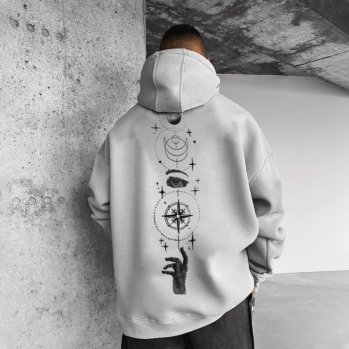 Oversized "Sun Moon Galaxy" Sweatshirt - DUVAL