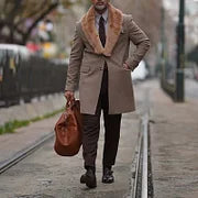 Light Khaki Eco-Friendly Fur Coat - DUVAL