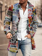 You Know Your Worth Declaration Of Love Print Coat - DUVAL