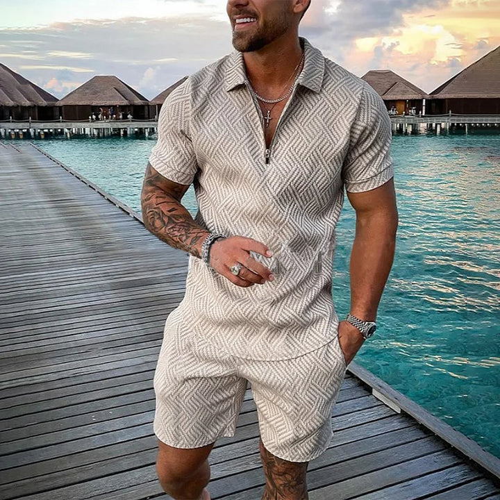 Casual Polo Shirt And Shorts Co-Ord - DUVAL