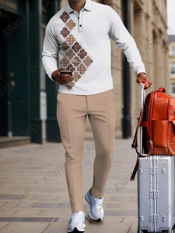 Long Sleeve Zipper Two-piece Set - DUVAL