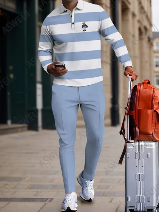 Long Sleeve Zipper Two-piece Set