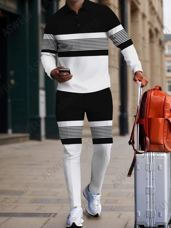 Long Sleeve Zipper Two-piece Set - DUVAL
