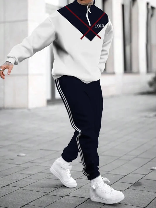 Long Sleeve Zipper Two-piece Set