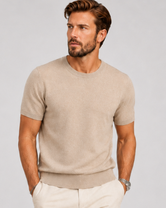 Premium Cashmere Classic Crewneck T-Shirt
