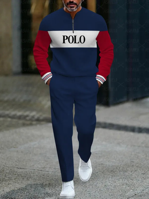 Long Sleeve Zipper Two-piece Set - DUVAL