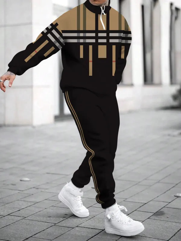 Long Sleeve Zipper Two-piece Set - DUVAL