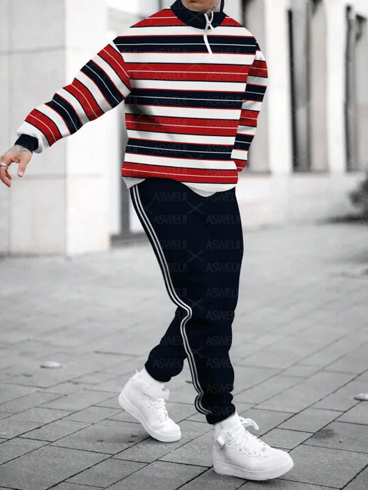 Long Sleeve Zipper Two-piece Set