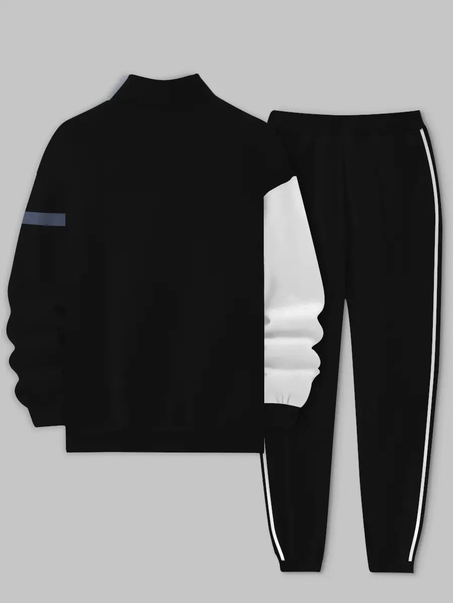 Relaxed Zipper Long Sleeve Two Piece Set - DUVAL