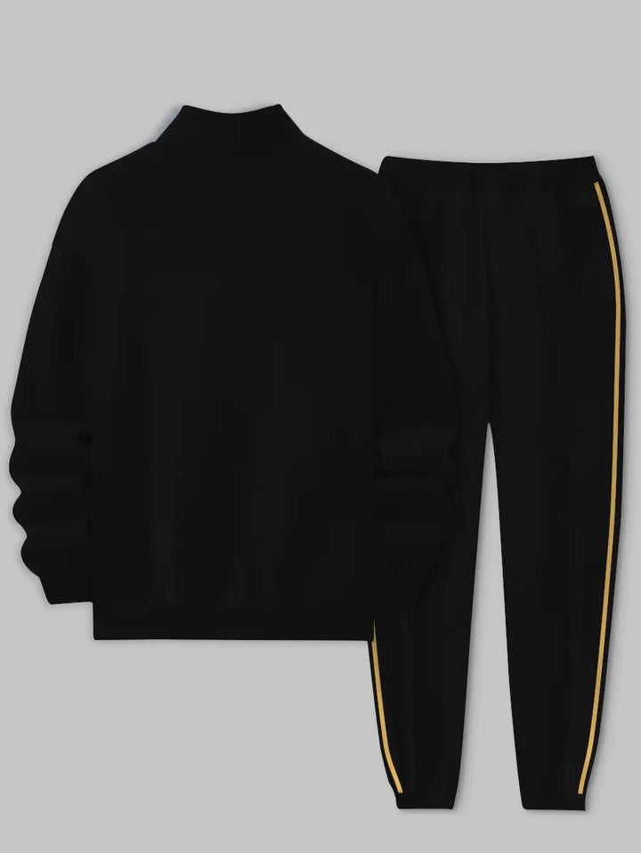 Relaxed Zipper Long Sleeve Two Piece Set - DUVAL