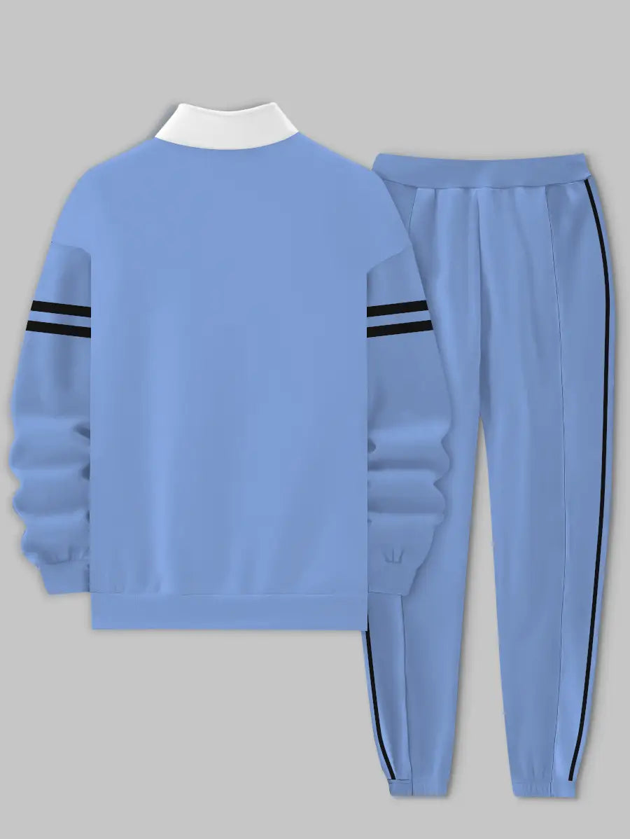 Relaxed Zipper Long Sleeve Two Piece Set - DUVAL