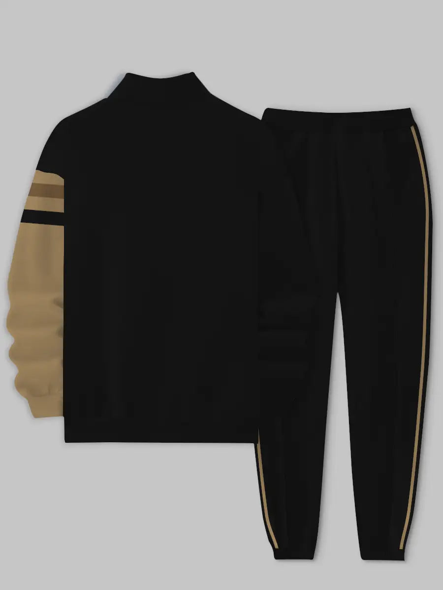 Relaxed Zipper Long Sleeve Two Piece Set - DUVAL