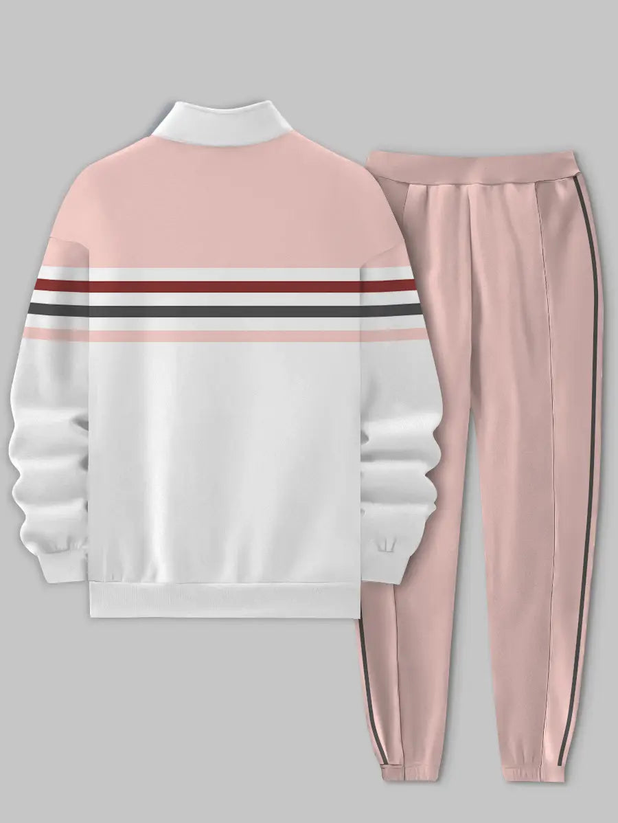 Relaxed Zipper Long Sleeve Two Piece Set - DUVAL