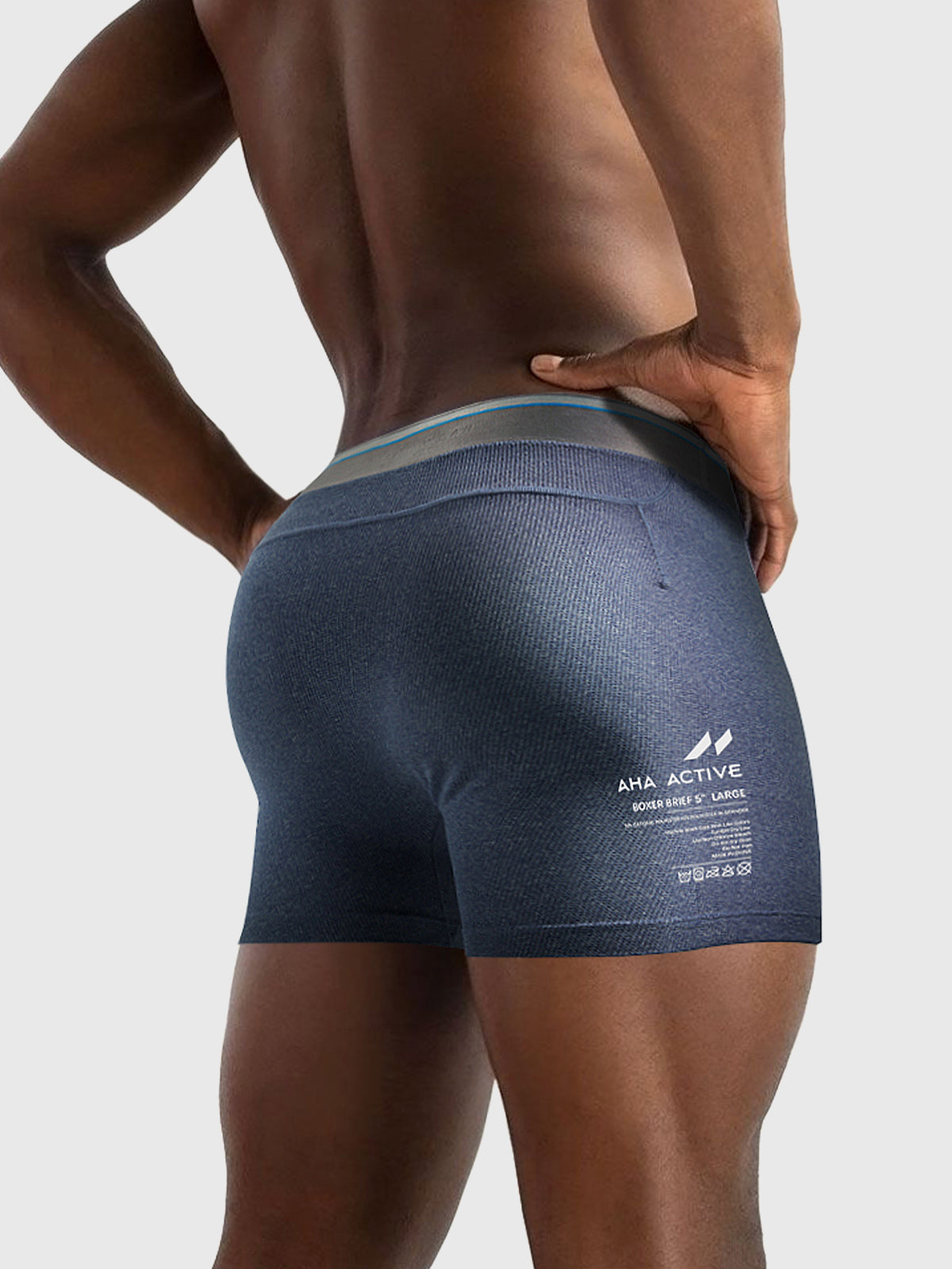 AIRFLOW 5" Performance Boxer Brief-Indigo Heather