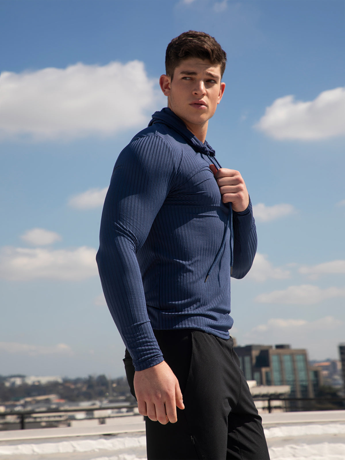 Baselayer Hoodie Stretch Rib Jersey